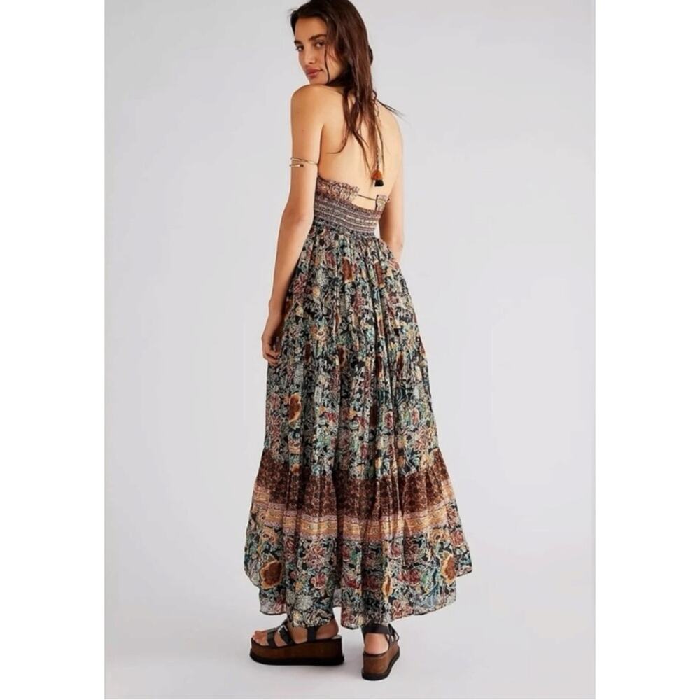Free People Bohemian Gypsy Beachy Real Love Maxi Dress Twilight Combo Size Large - Picture 5 of 16